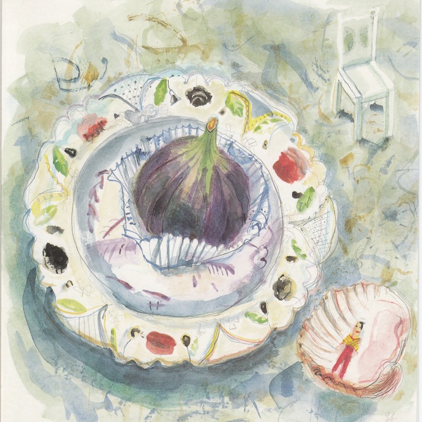 Summer Fig by Chloe Cheese RWS, watercolour